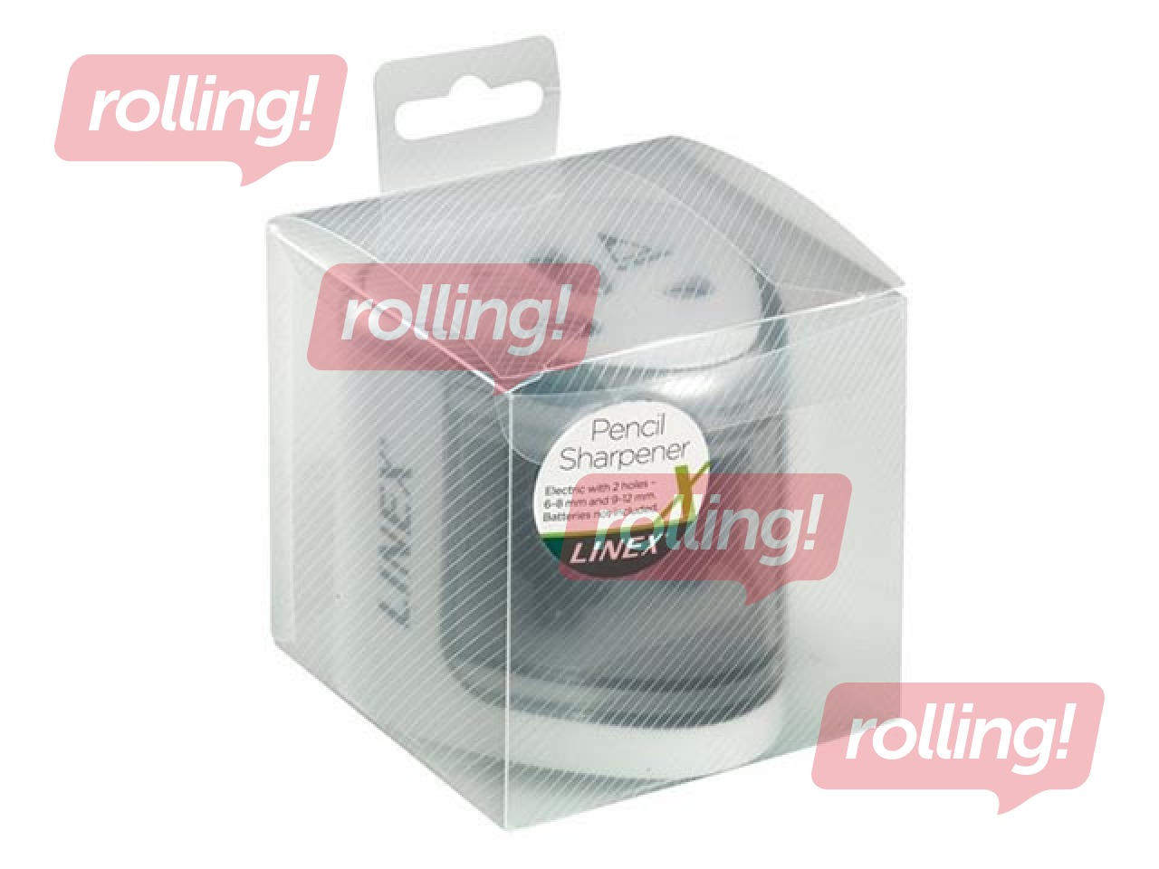 Pencil sharpener Linex, double hole, battery-operated