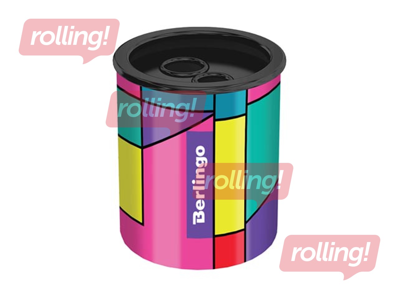 Topeltpliiatsiteritaja Color Block konteineriga, metall