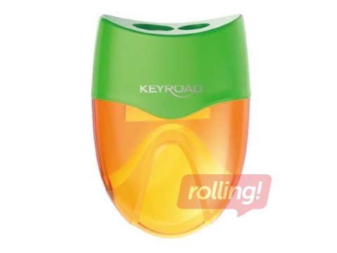 Точилка для карандашей с контейнером Keyroad Mellow Duo, двойная, оранжевая