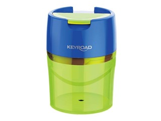 Точилка для карандашей с контейнером Keyroad Robby Duo, двойная, зеленая 