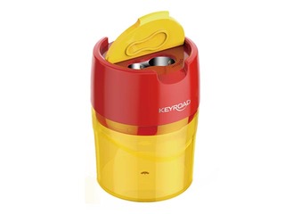 Double hole pencil sharpener with container Keyroad Robby Duo, orange