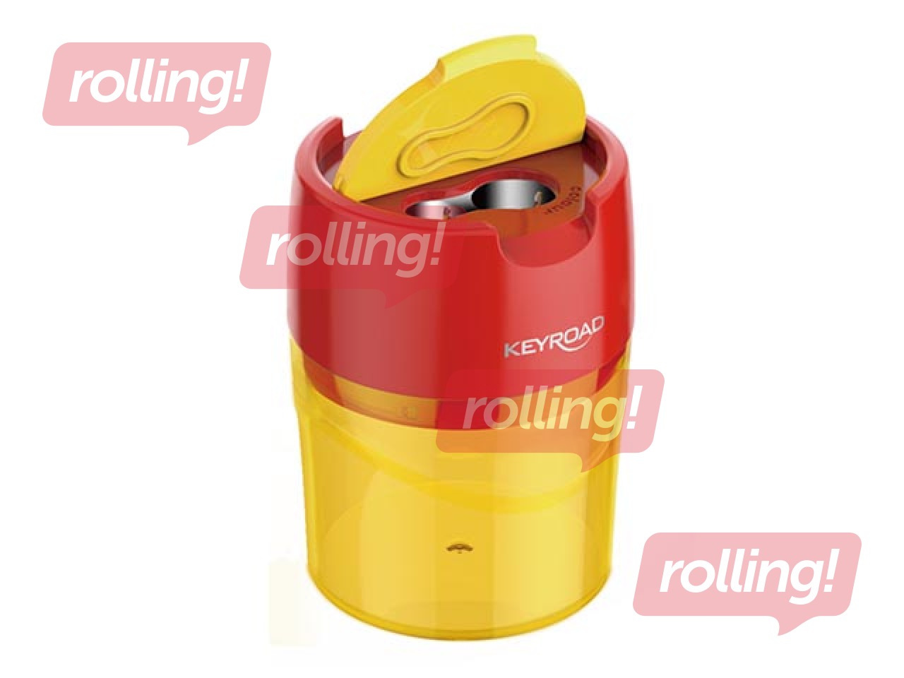 Double hole pencil sharpener with container Keyroad Robby Duo, orange
