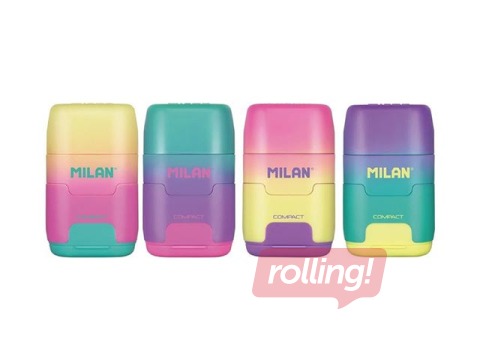 Двойная точилка для карандашей  Milan Compact Sunset с контейнером и ластиком
