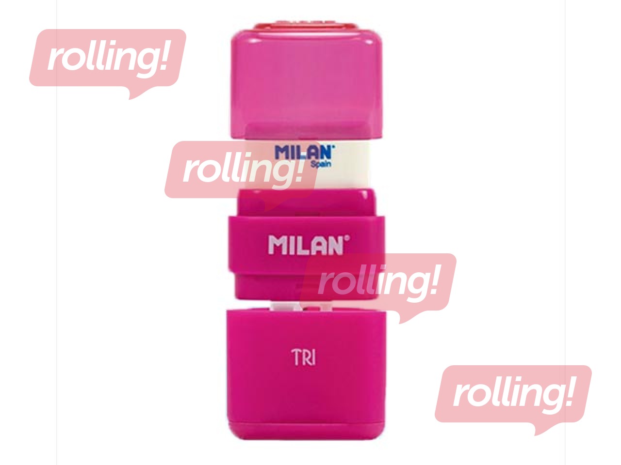 Точилка для карандашей Milan Tri Acid с контейнером и ластиком