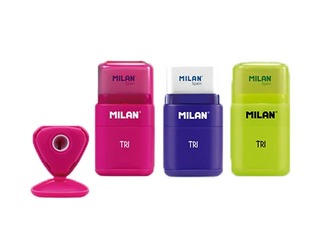 Zīmuļu asinātājs Milan Tri Acid, ar dzēšgumiju, dažādas krāsas