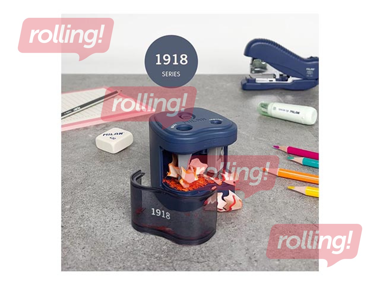 Topelt pliiatsiteritaja, patareidega, Milan 1918, sinine