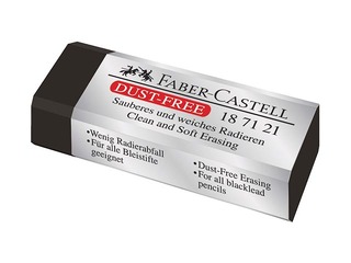 Kustutuskumm Faber-Castell Tolmuvaba, must