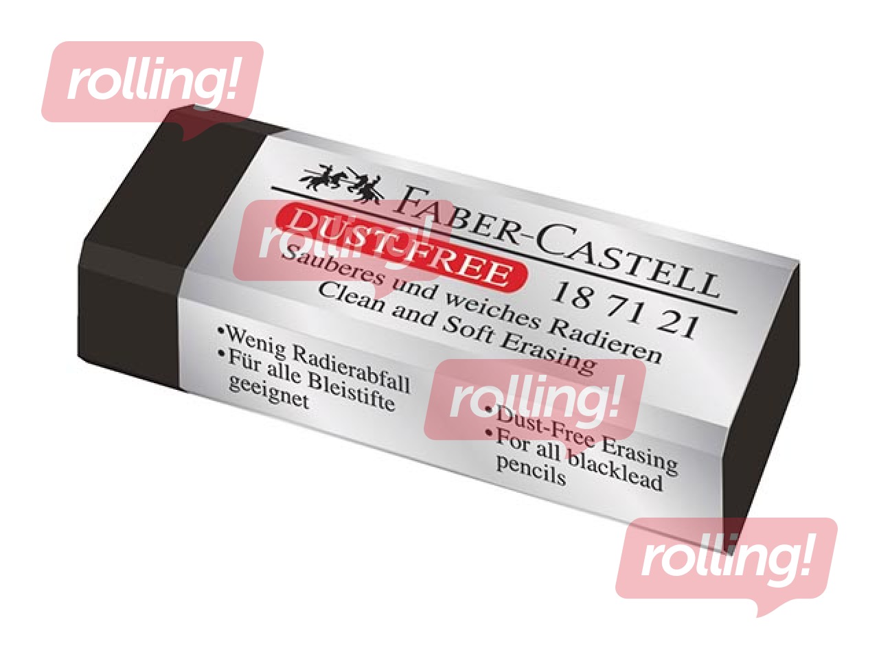 Kustutuskumm Faber-Castell Tolmuvaba, must