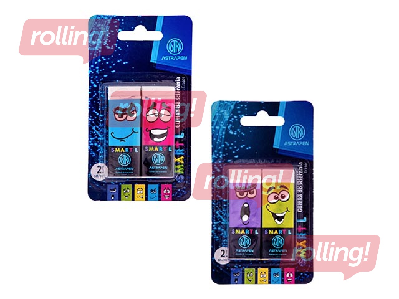 Erases Astra, emoji faces, 2 pcs.