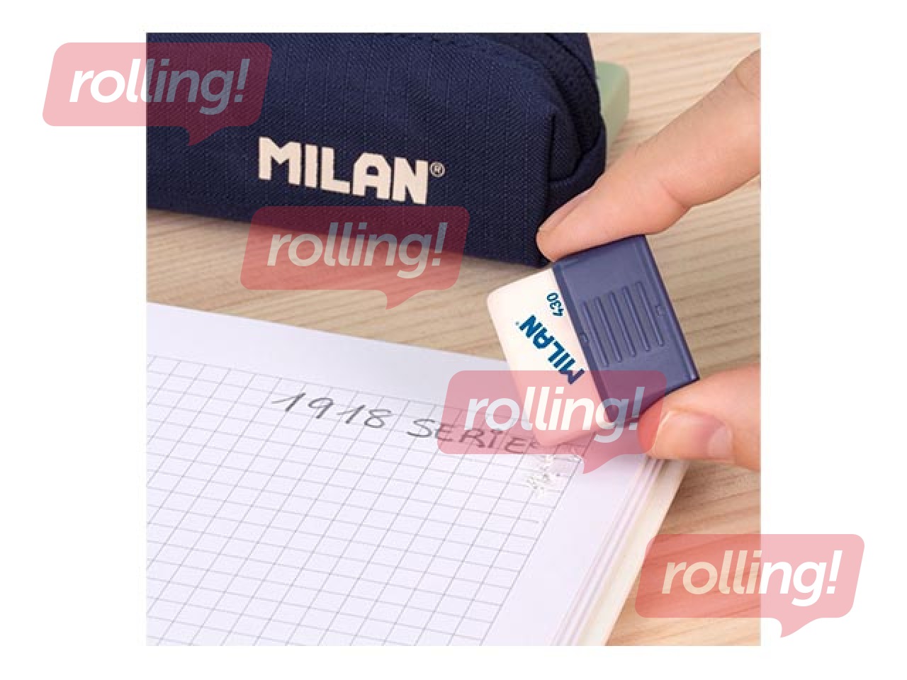 Eraser Milan 430 with protective case