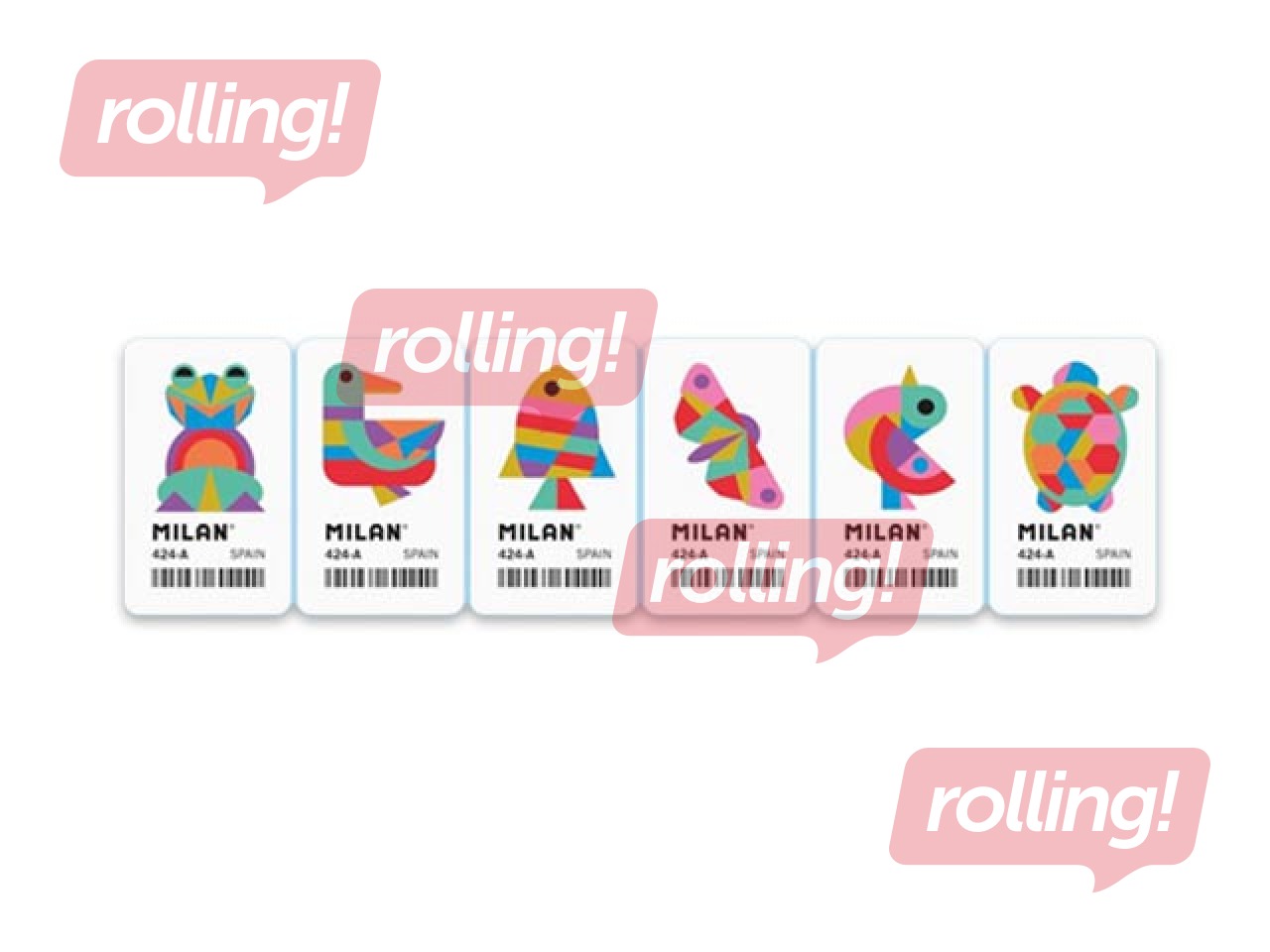 Eraser Milan, 4020A, with Animal Designs