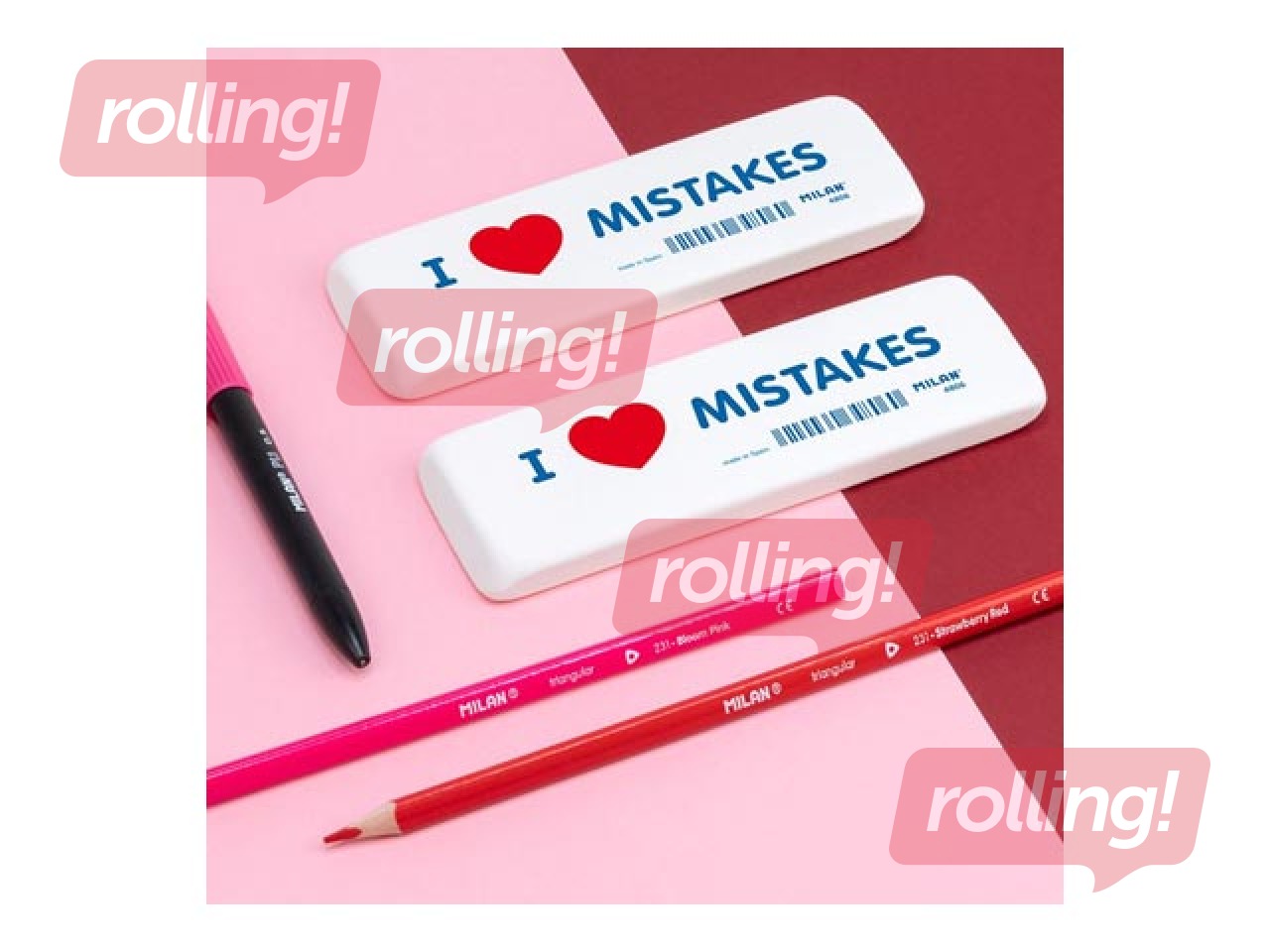 Kustutuspliiats Milan, I Love Mistakes, 4860