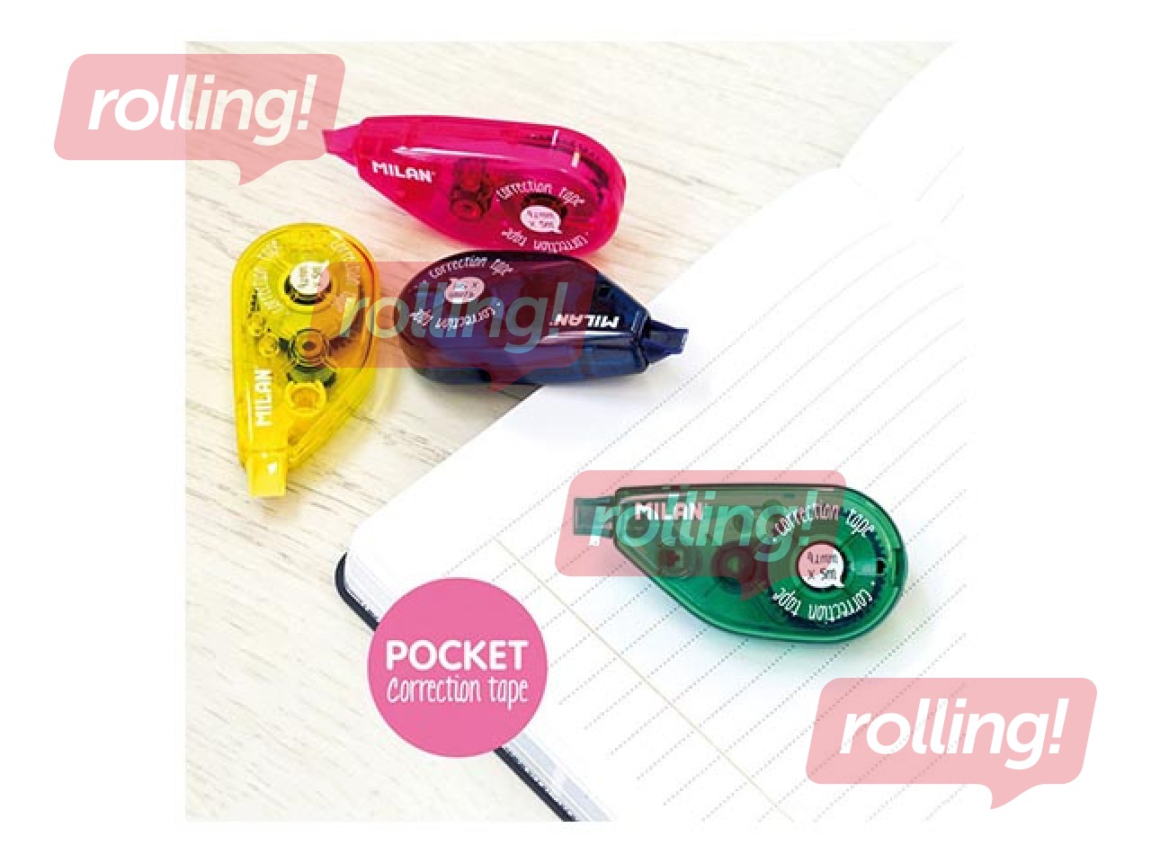 Korrektorlint Milan Pocket  Acid, 4,2 mm x 5 m