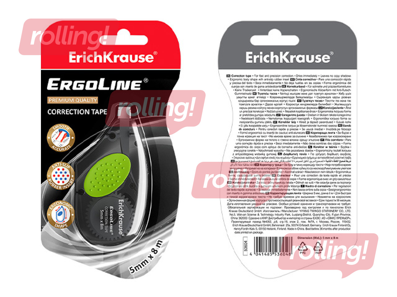 Korrektuurteip ErichKrause ErgoLine, 5mm × 8m