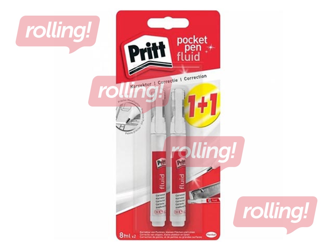Korekcijas pildspalva Pritt, Pocket Pen, 8ml, 2 gab.