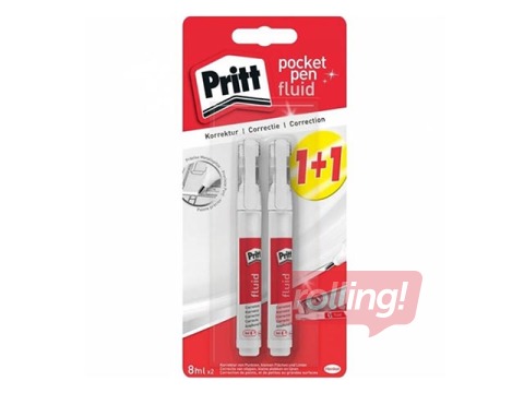 Корректор - ручка Pritt, Pocket Pen, 8мл, 2 шт.