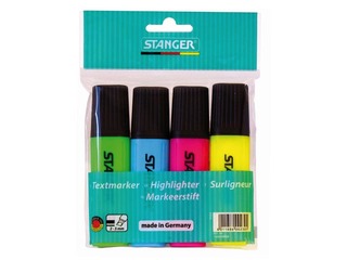 Teksta marķieru komplekts Stanger, 1-5mm, 4 krāsas
