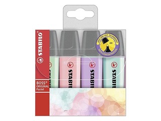 Text marker set Stabilo Boss Original Pastel, 2-5mm, 4 colours