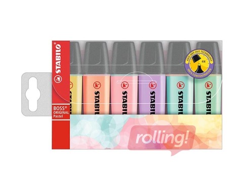 Text marker set Stabilo Boss Original Pastel, 2-5mm, 6 colours