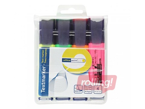 Teksti marker Office Point, 2-5mm, komplekt 4 tk.