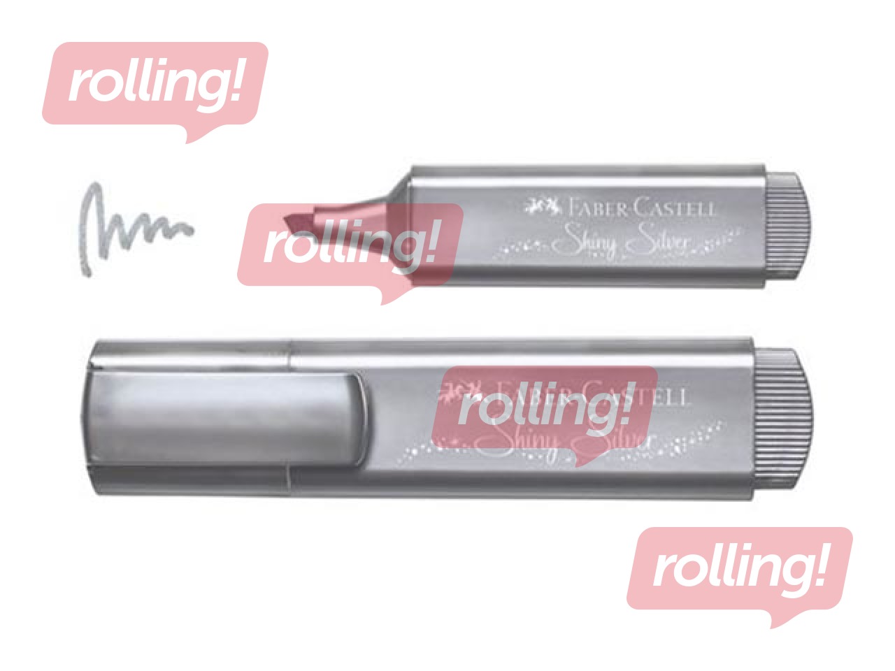 Tekstimarker Faber - Castell, pärlhõbe, 1-5mm