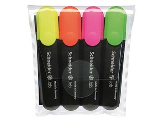 Tekstimarker  Schneider Job, 1-5mm, komplekt 4 tk.