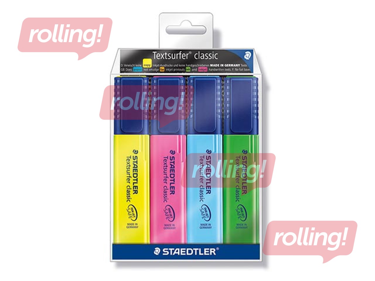 Text marker Staedtler Textsurfer 364, set 4 pcs
