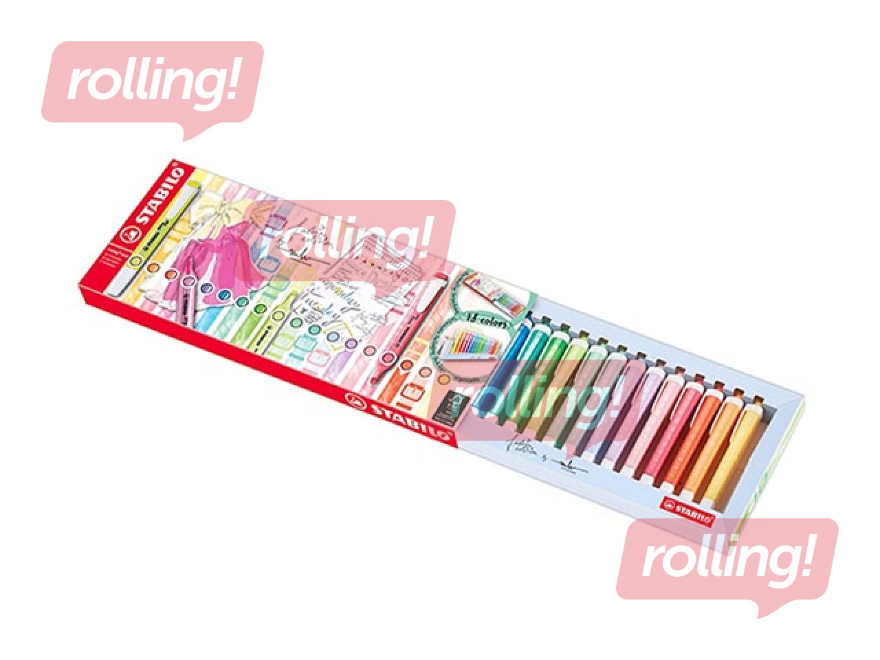 Tekstimarker Stabilo Swing komplekst, 1-4mm, 18 värvi
