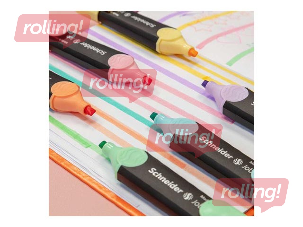 Tekstimarker Schneider Job, 1-5mm, 6 värvi
