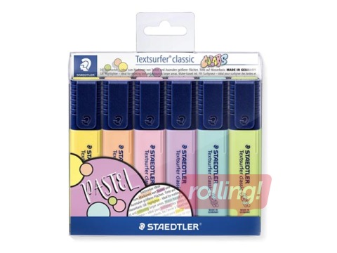 Tekstimarkerid Staedtler Textsurfer 364, 1-5mm, 6 pastellvärvi