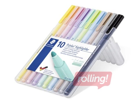 Комплект текстовых маркеров Staedtler Textsurfer 362, 1-4 мм, 10 пастельных тонов
