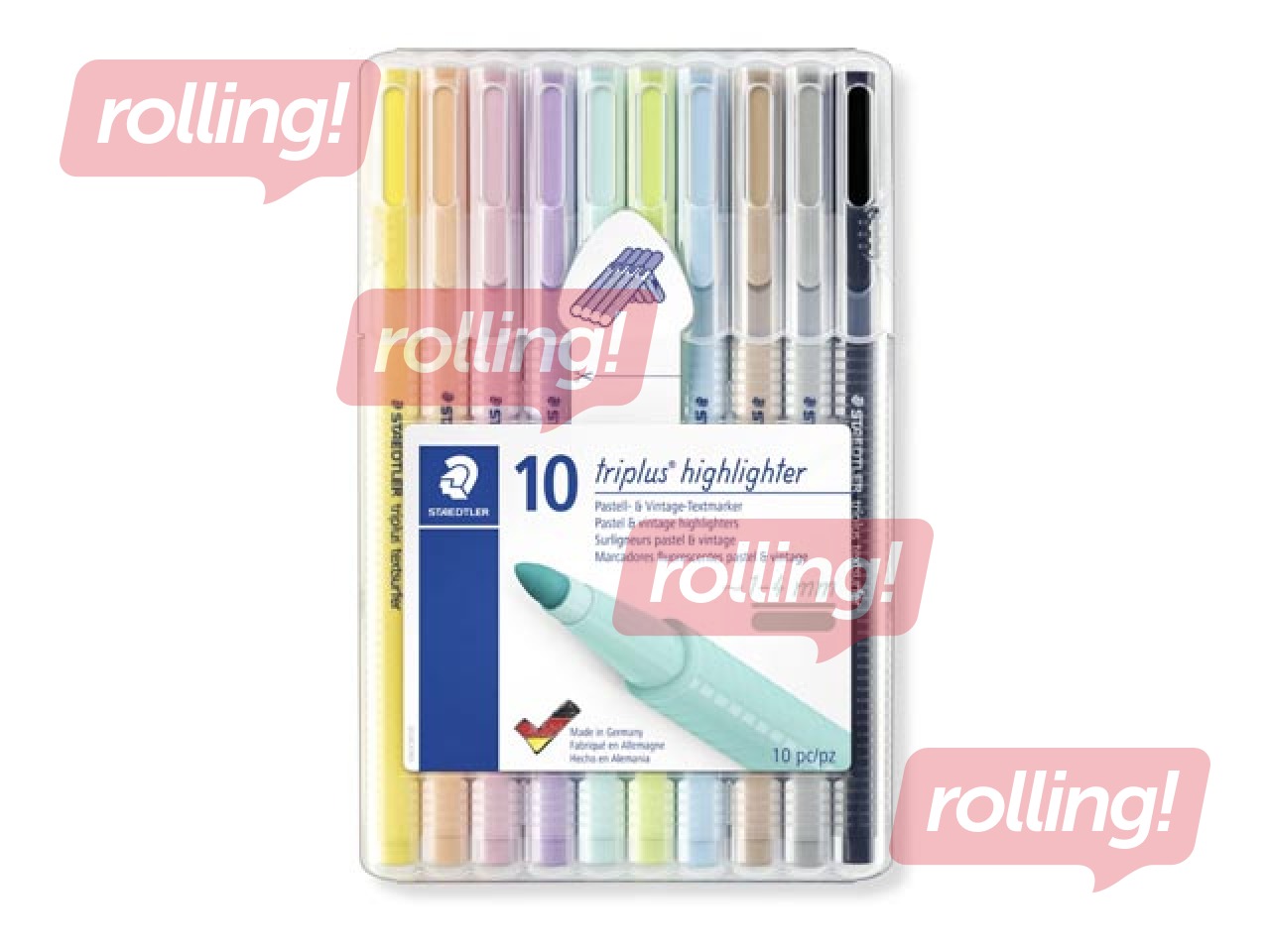 Комплект текстовых маркеров Staedtler Textsurfer 362, 1-4 мм, 10 пастельных тонов