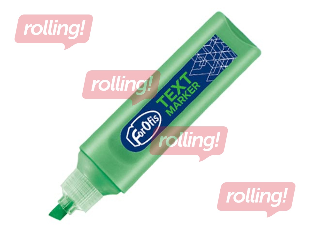 Tekstimarker Forofis, roheline, 1-5mm