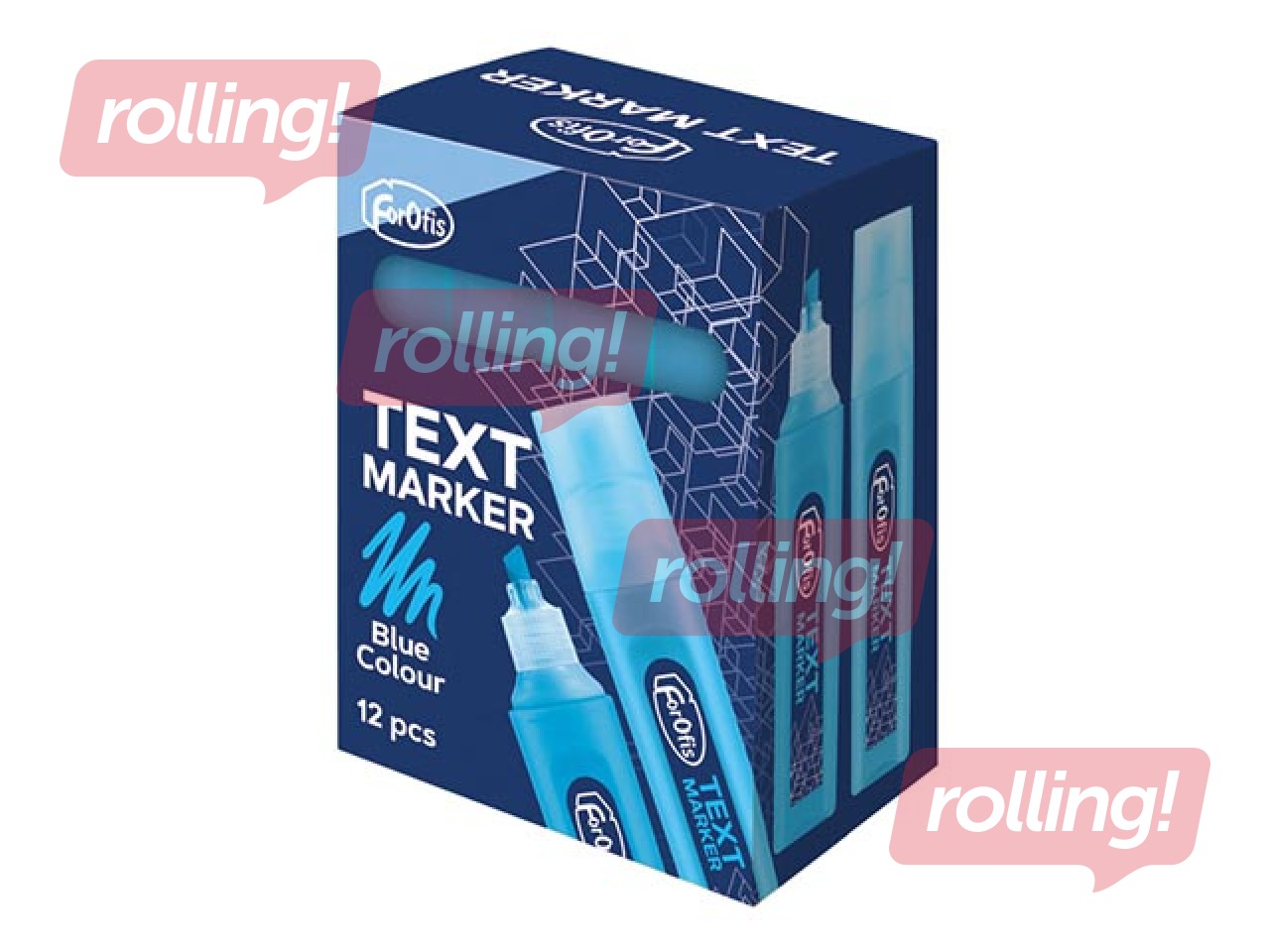 Tekstimarker Forofis, sinine, 1-5mm