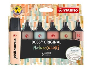 Tekstimarkerite komplekt Stabilo Boss Original Naturecolors, 2-5mm, 6 värvi