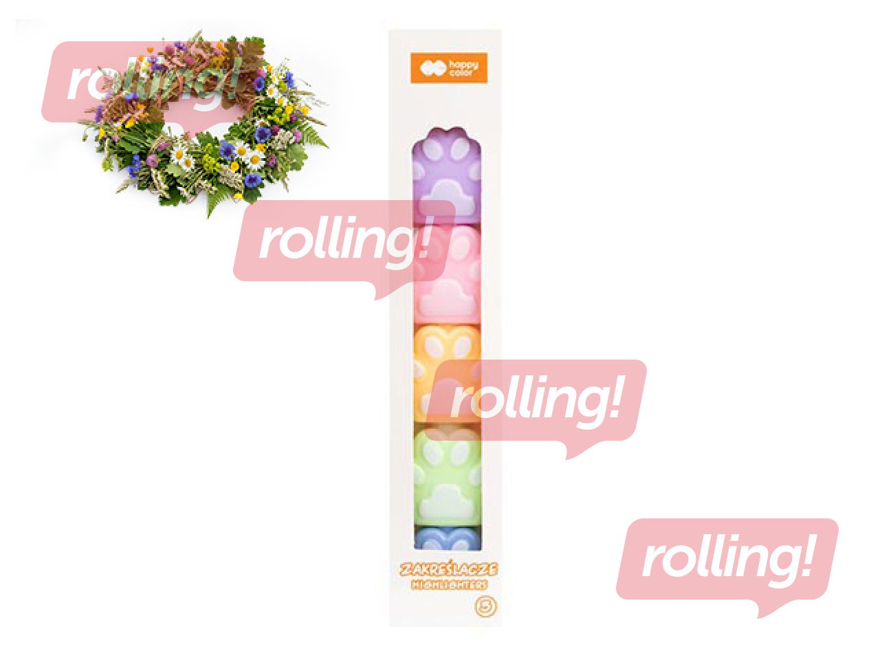 Highlighters Happy Color, CAT&DOG, 5 colours, 1-5mm +Midsummer gift!