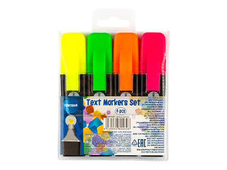 Teksta marķieru komplekts Centrum, 4 krāsas, 2-5mm