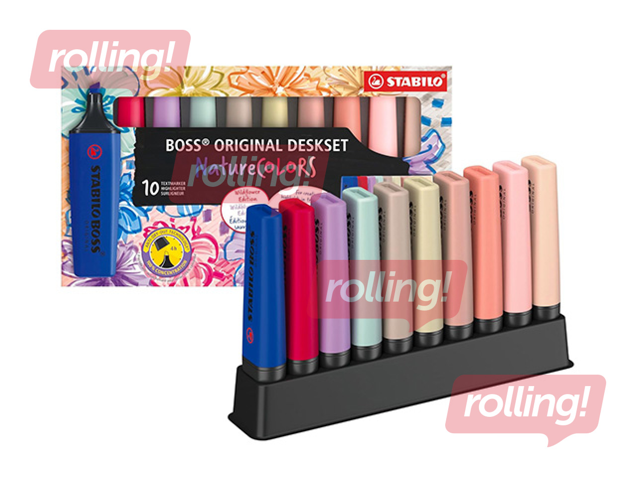 Tekstimarkerite komplekt Stabilo Boss Original NatureCOLORS Wildflower, 2–5mm, 10 värvi