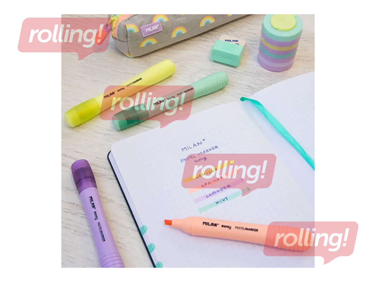 Highlighter set Milan, 2–4mm, 4 colours