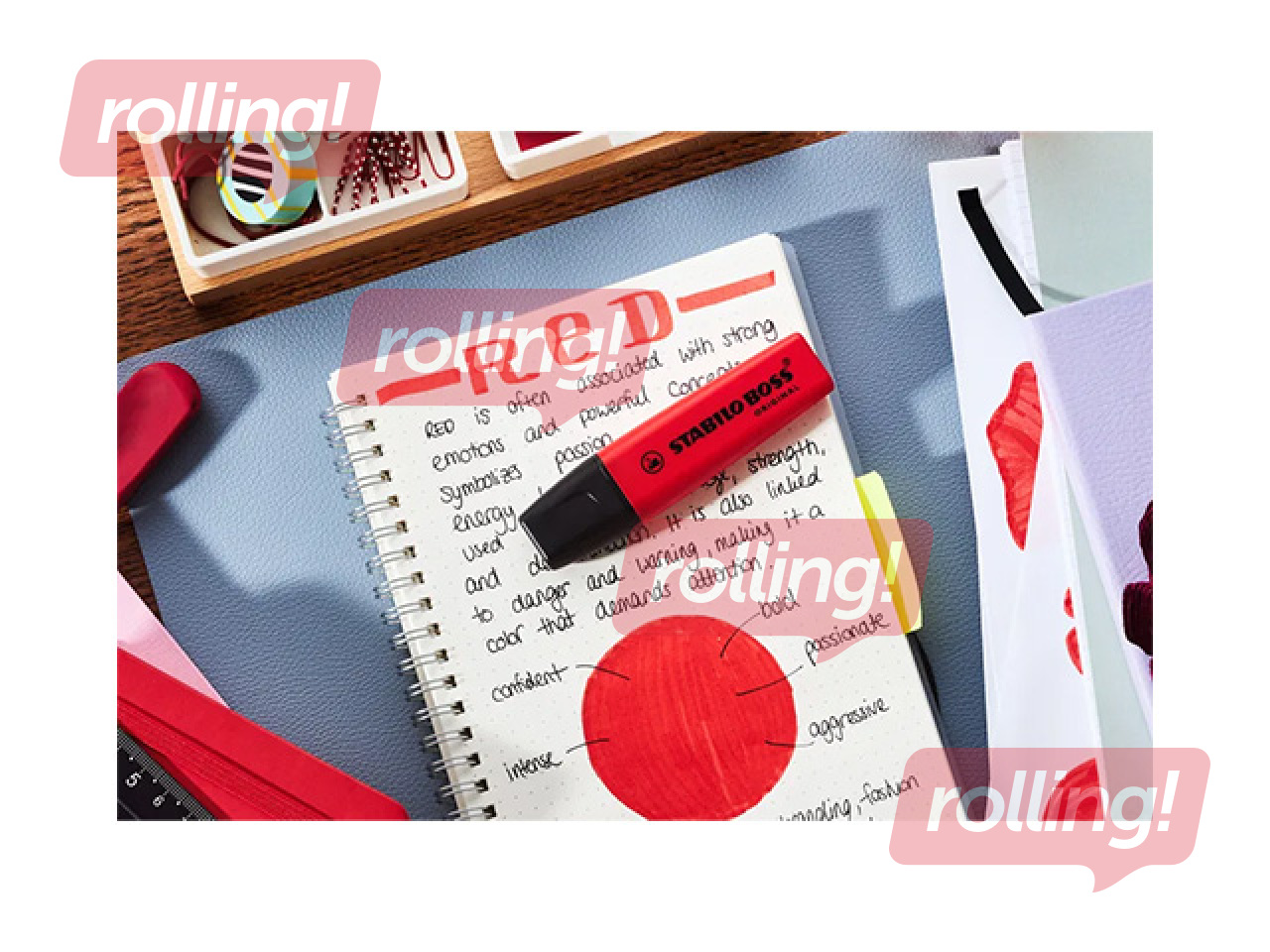 Highlighter Stabilo Boss Original, realred