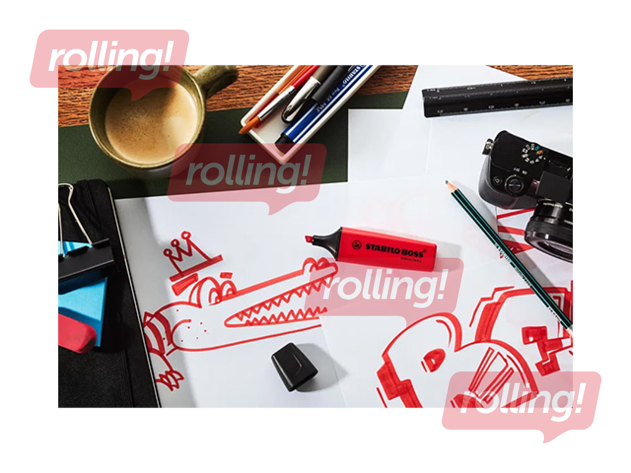 Tekstimarker Stabilo Boss Original, realred