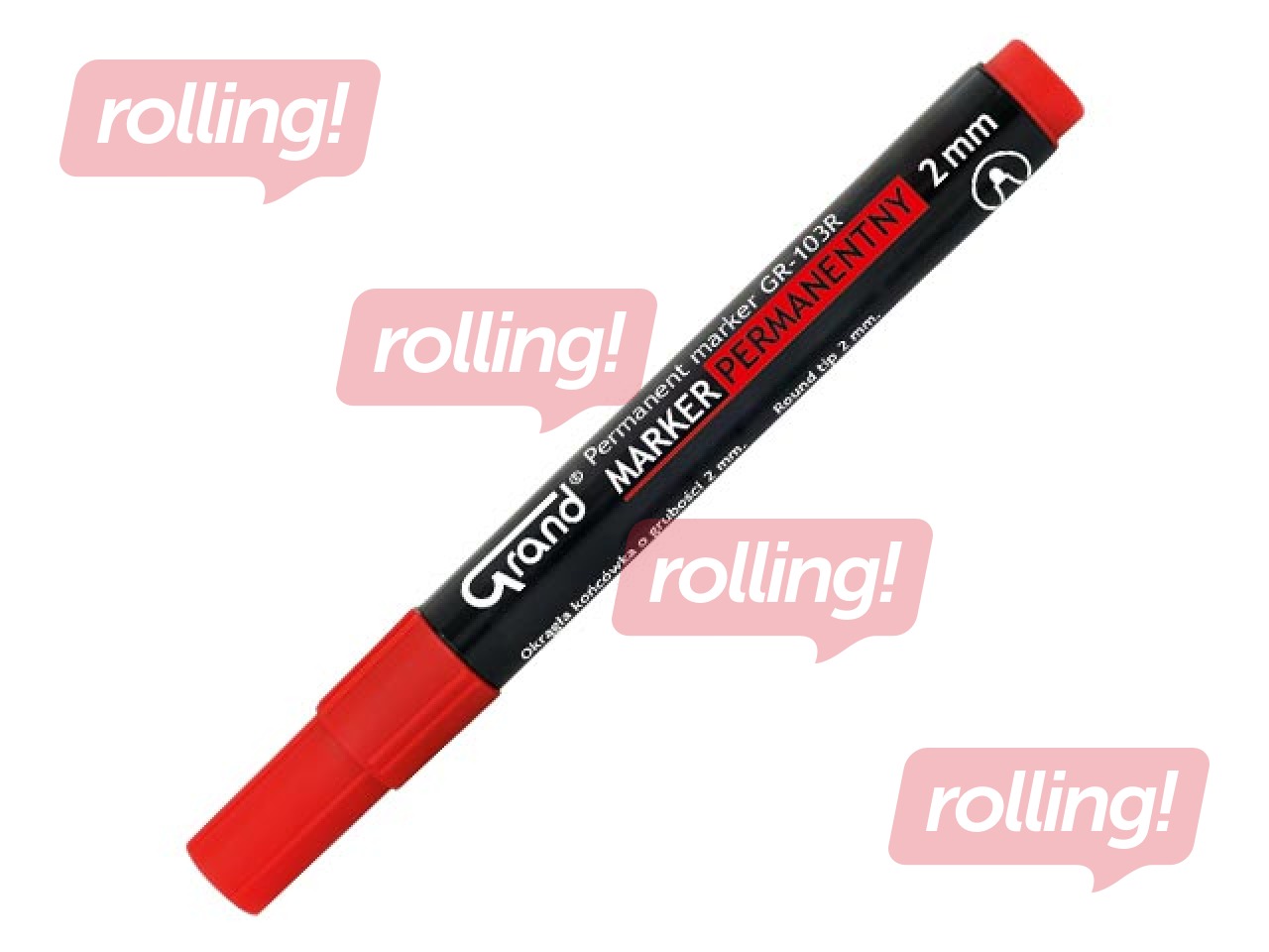Permanent marker Grand, red, 1-3mm