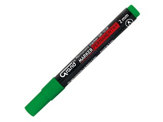 Перманентный маркер Grand, круглый, зелёный, 1-3mm