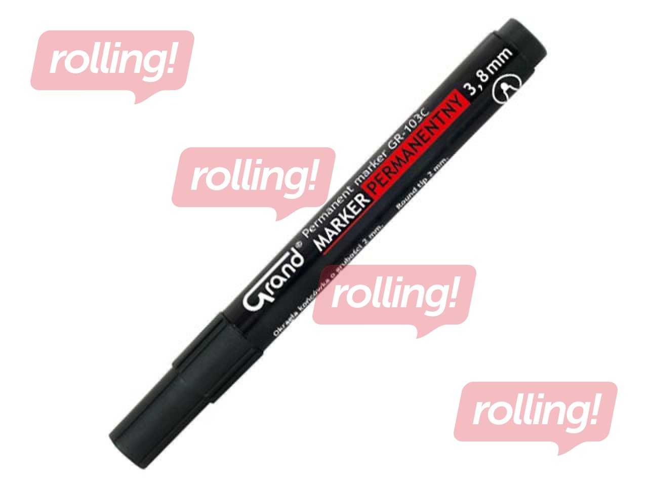 Permanentne marker Grand TF-103C, must, 1-3mm