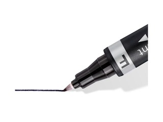 Permanentne marker Staedtler Lumcolor DUO, kahepoolne, must, 0.6mm/1.5mm
