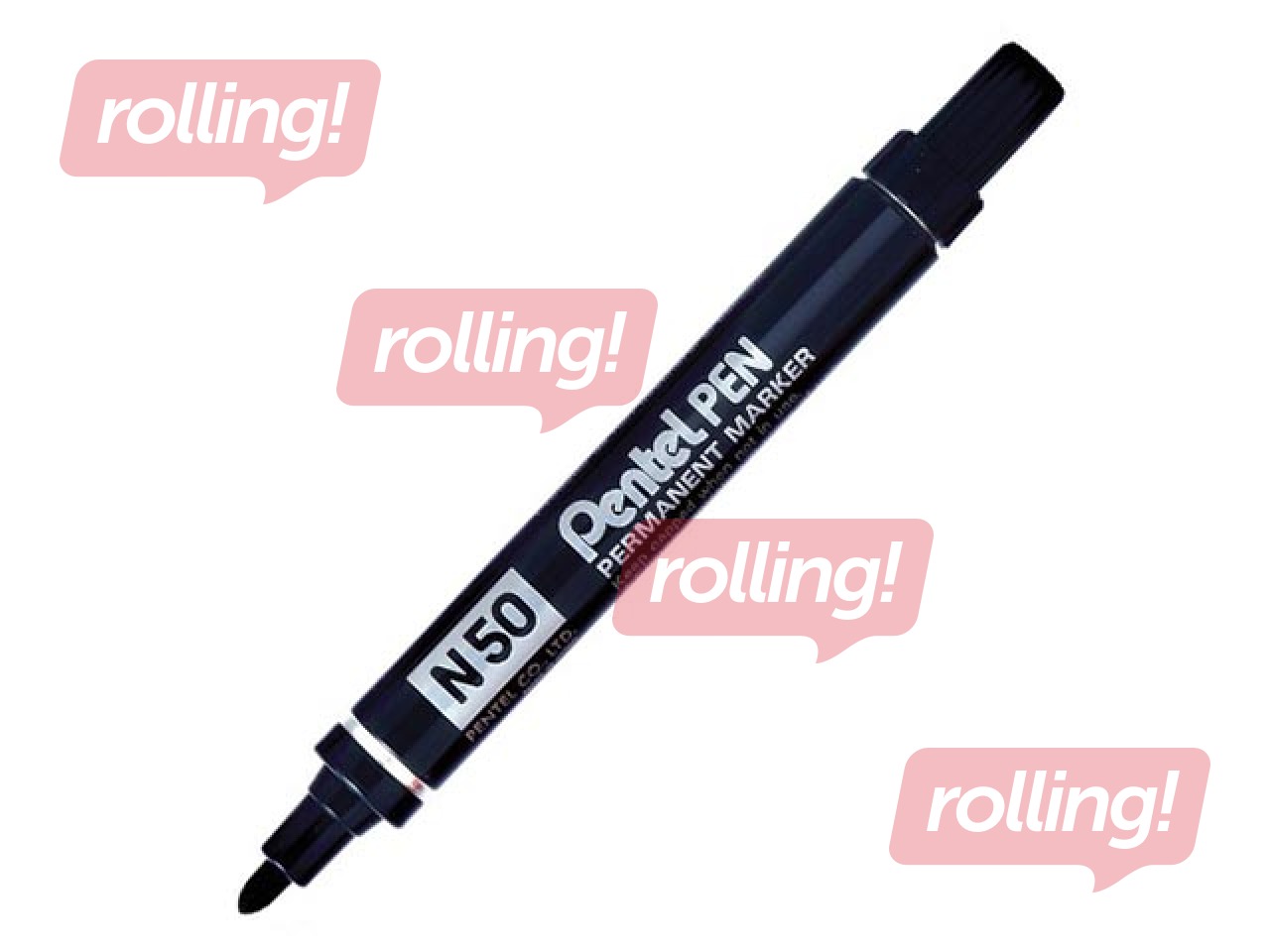 Permanent marker Pentel N-50, round tip, black, 2mm