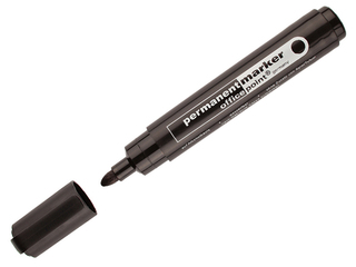 Permanentne marker Office Point, must, 1-5mm