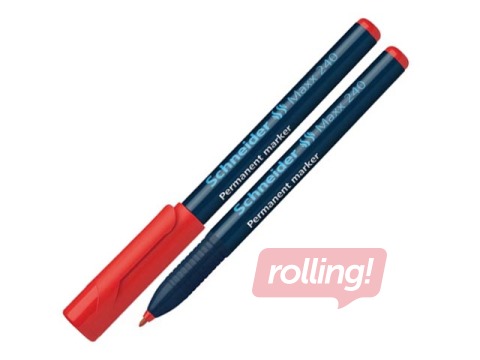 Permanent marker Schneider 240, round, red, 1-2mm