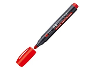Permanentne marker Faber Castell Multimark 52-E, ümmargune, punane