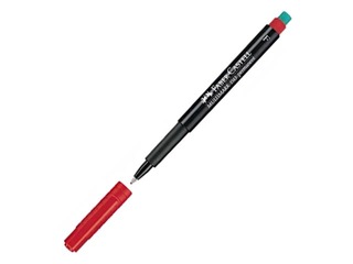 Permanentne marker Faber Castell, ümmargune, punane, 0.6mm